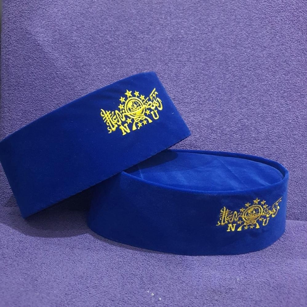 Terbaru,,,, Peci Logo Nu, Peci Biru Nu, Peci Nahdatul Ulama, Songkok Nasional, Songkok Nu.