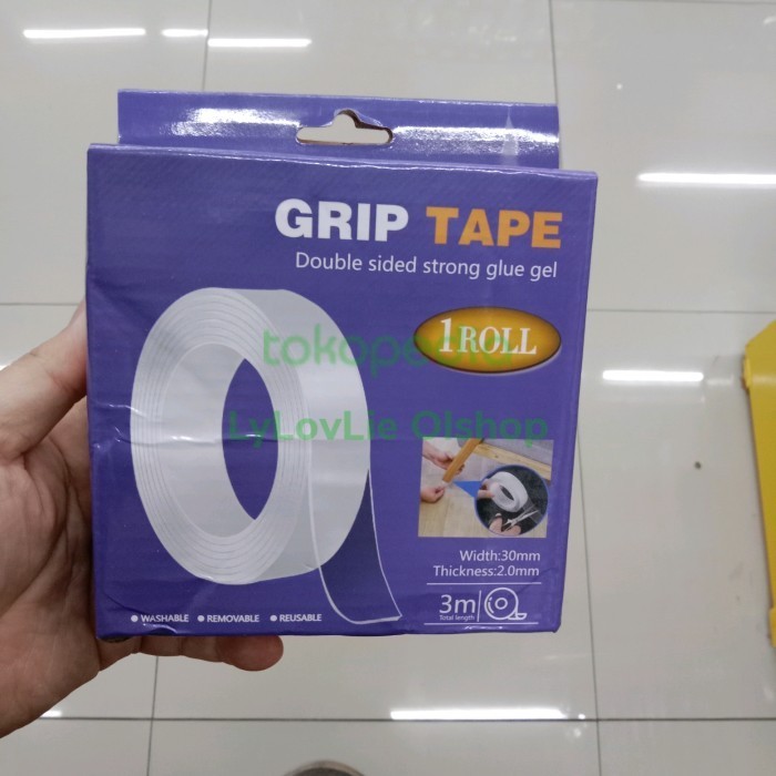 

grip tape double sided strong glue gel 1roll 3m total leght SALE