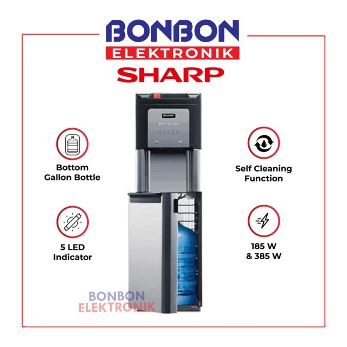 Sharp Dispenser Galon Bawah Swd-73Ehl-Bk / Swd73Ehl / Swd73Ehlbk