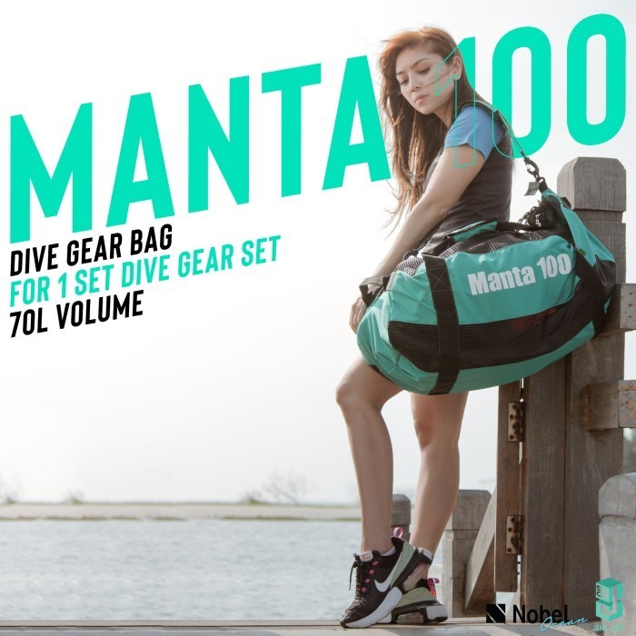 DIVE GEAR BAG-MANTA 100-NobeL Outdoor-Tas Selam-ABU/MERAH/BIRU/ORANGE