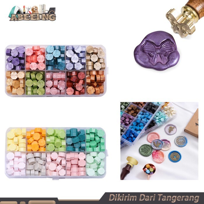

Terlaris Isi 200 Stempel Lilin Seal Wax Colorful Octagon Wax Particles DIY SALE