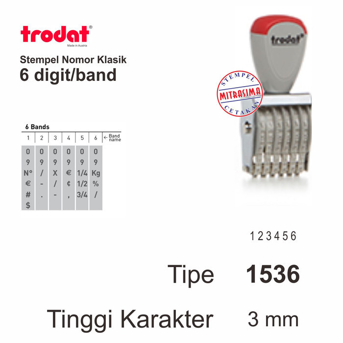 

Terlaris Stempel klasik nomor merk Trodat 6 digit SALE