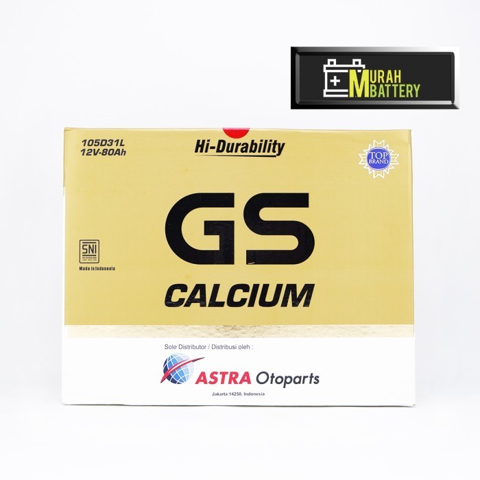 Aki Mobil Fortuner Diesel Gs Astra Calcium 105D31L / 95D31L Aki Kering