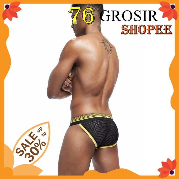 MEN'S SIDE CUT BRIEF JOCKMAIL JM354 BAHAN MESH CELANA DALAM BRIEF PRIA DIJAMIN GRATIS ONGKIR