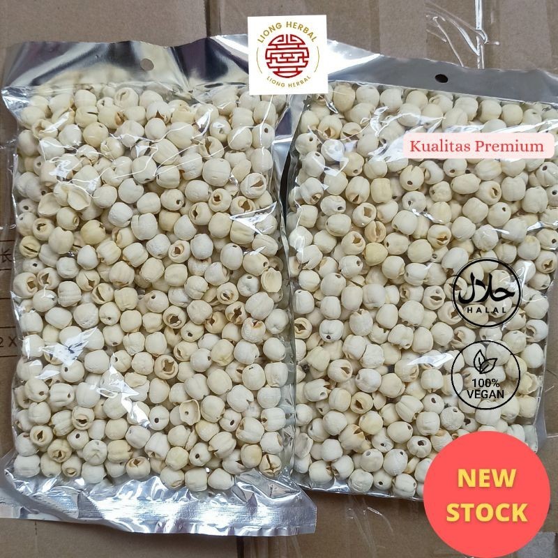 

Lian Zi Premium HK, Biji Teratai Kering Bagus Lotus Seed 1 kg