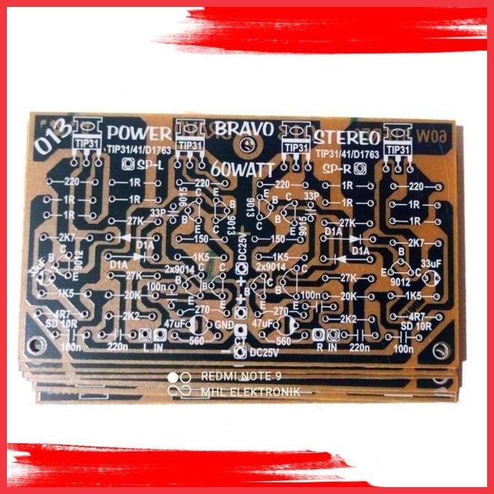 (MHL) PCB POWER AMPLIFIER 60WATT STEREO TIP BRAVO 013