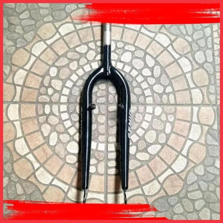 (bk rod) fork - garpu sepeda mtb 26" genio besi hitam 25.4