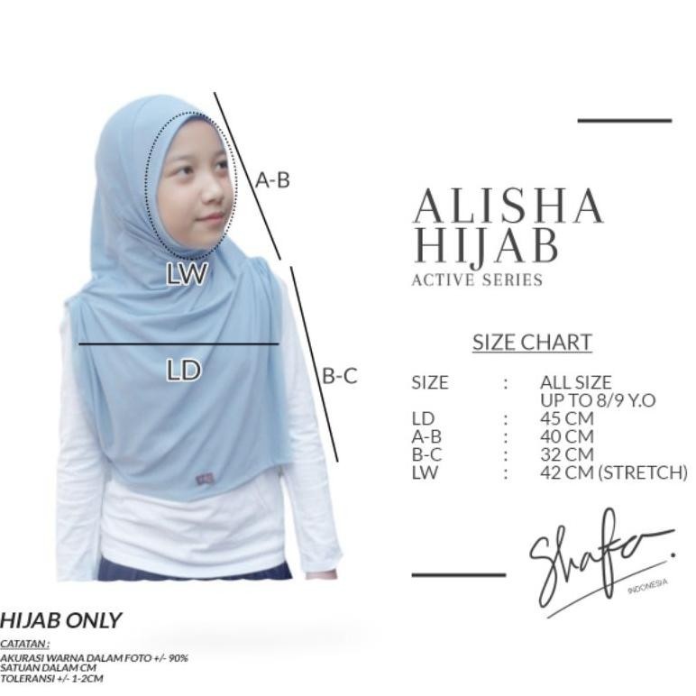 Promo Akhir Tahun Alisha Hijab (New) Active Series (Hijab Sport Anak) Sale