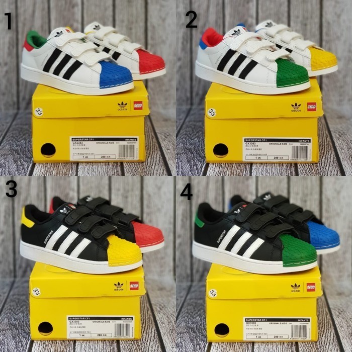 TERBARU Sepatu Adidas Superstar X Lego / Sepatu Adidas / Sepatu Anak