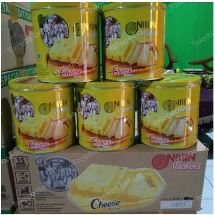 

:<:<:<:<] [1 KARTON = 6 Kaleng 300 gram] Nissin Wafers Cheese 300gram Keju