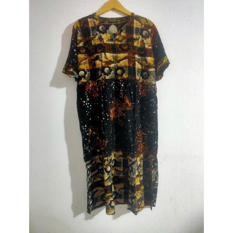 Daster Baju Tidur wanita Motif Batik lengan pendek