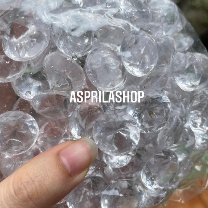 Batu Isian Vas Bunga Kristal Diamond Besar Permata Bening Batu Mutiara