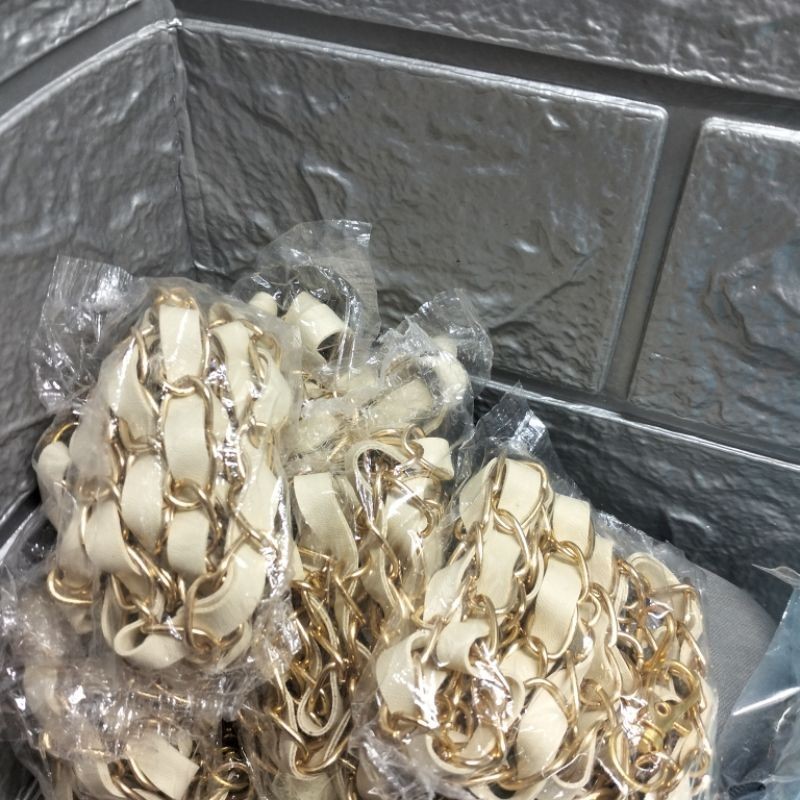 TBC - Tali Tas Anyam/Kulit Combi Rantai/Tali Tas Combi