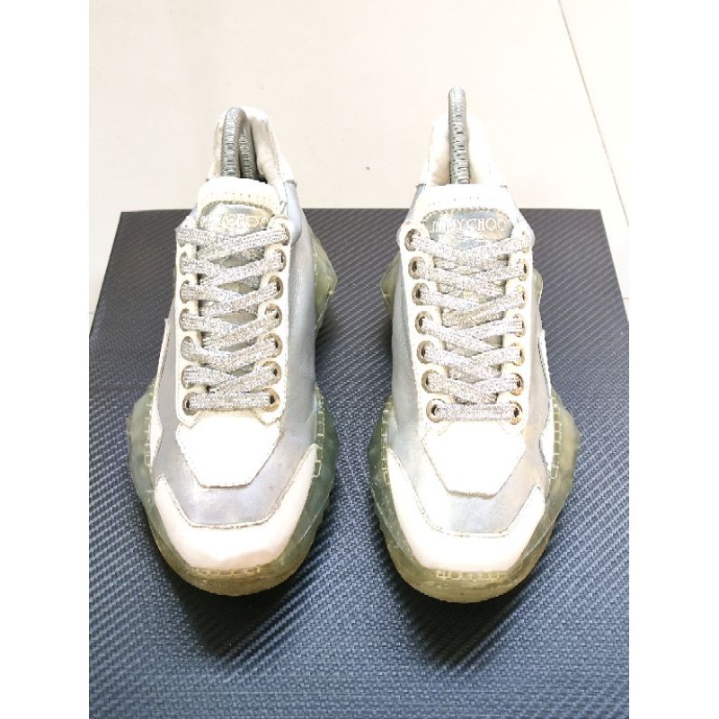 SEPATU JIMMY CHOO - DIAMOND WHITE SILVER / DESIGNER COLLECTOR ITEM