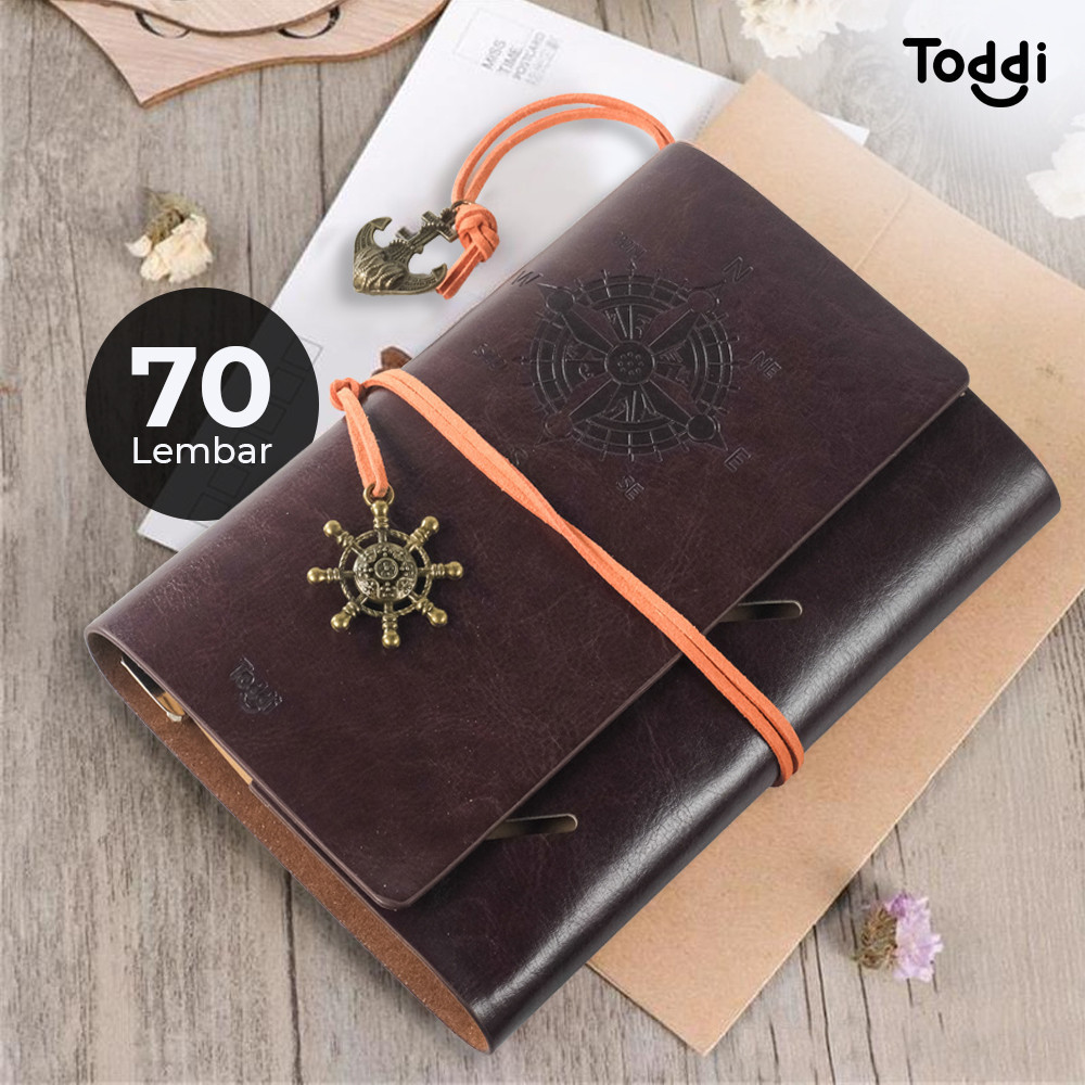 

Buku Catatan Harian Binder Kulit Retro Pirate Daily Notebook Toddi - 8005