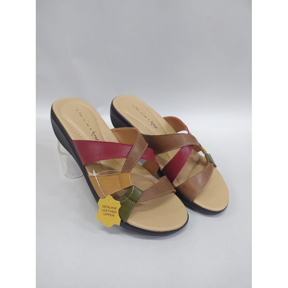 Model Terbaru Sin Lie Seng Sandal Wanita Wedges 509
