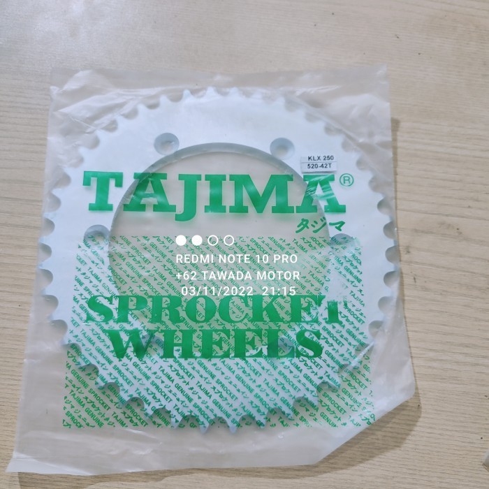 GIR GEAR BELAKANG KLX 250 42-520 MERK TAGUMA