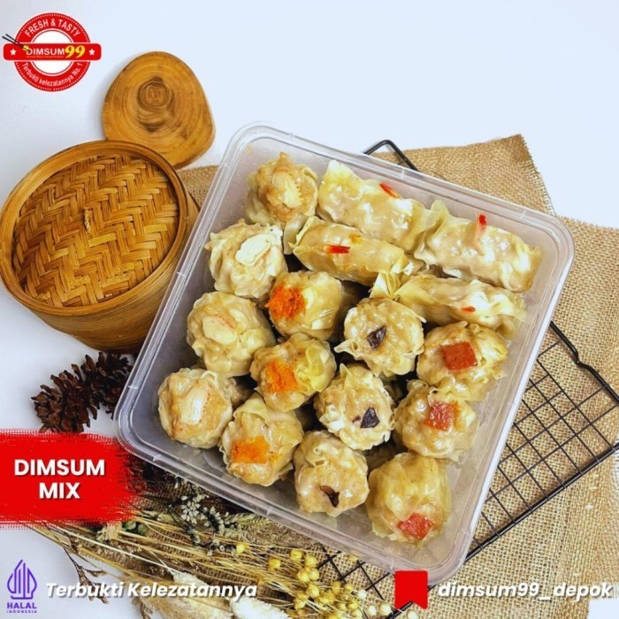 

Uinn - Ada Dimsum Ayam Frozen Food Isi 50 Pcs Mix Toping Free Saos Merah &