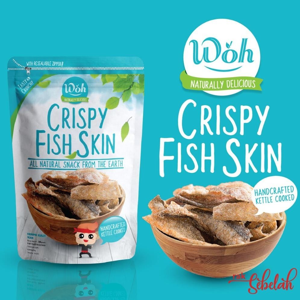 

POI Woh Crispy Fish Skin Chips 30gr - Keripik Kulit Ikan TERLARIS