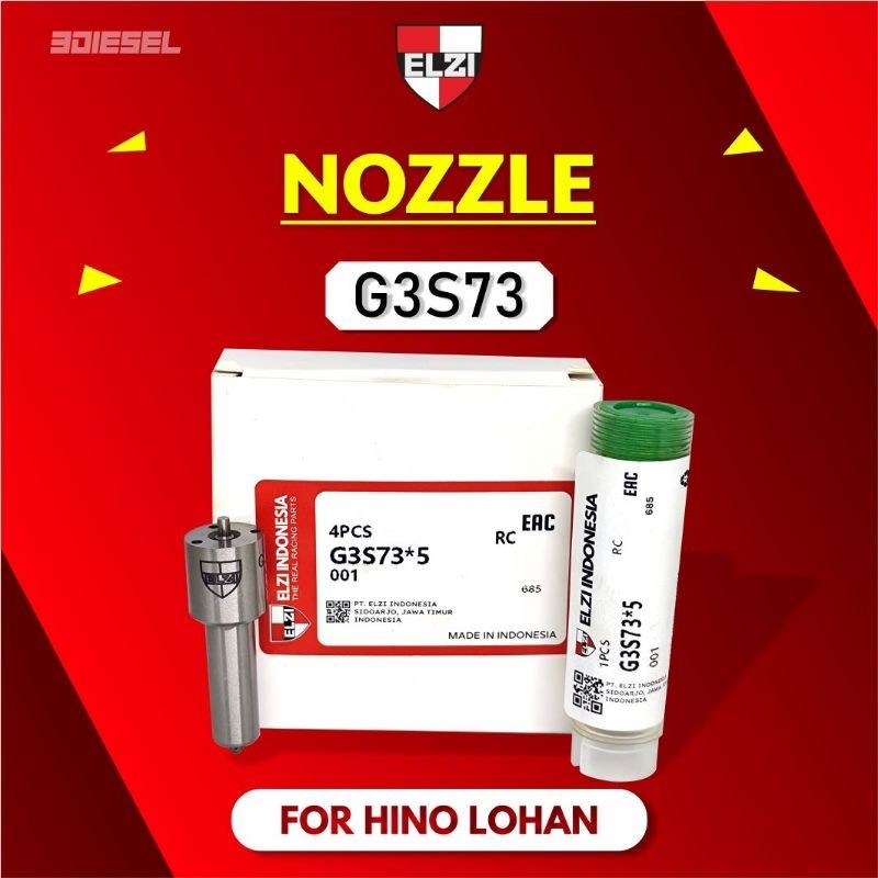 ( New ) Racing Elzi Common Rail Nozzle Injector Hino Lohan G3S73*5