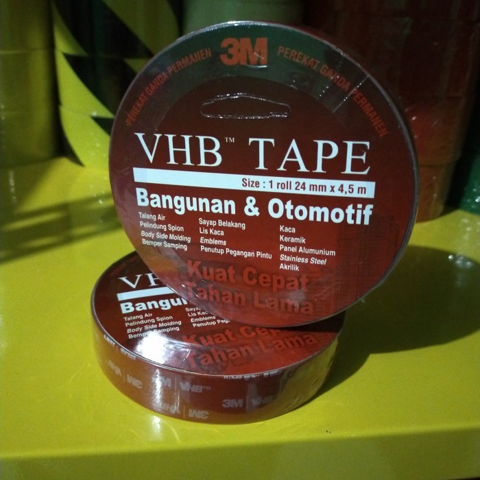 

Double tape 3M VHB Tape 1in x4,5M Lem Perekat Talang air Mobil SALE