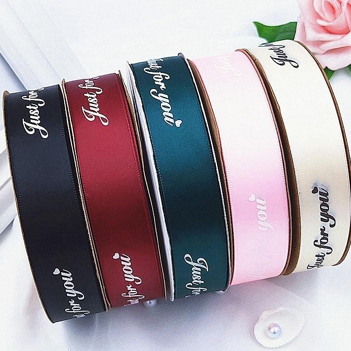 

Gratis Upgrade" PITA SATIN ROLL PITA KADO TULISAN JUST FOR YOU 2.5CM PITA KERAJINAN TANGAN DEKORASI BUKET ||