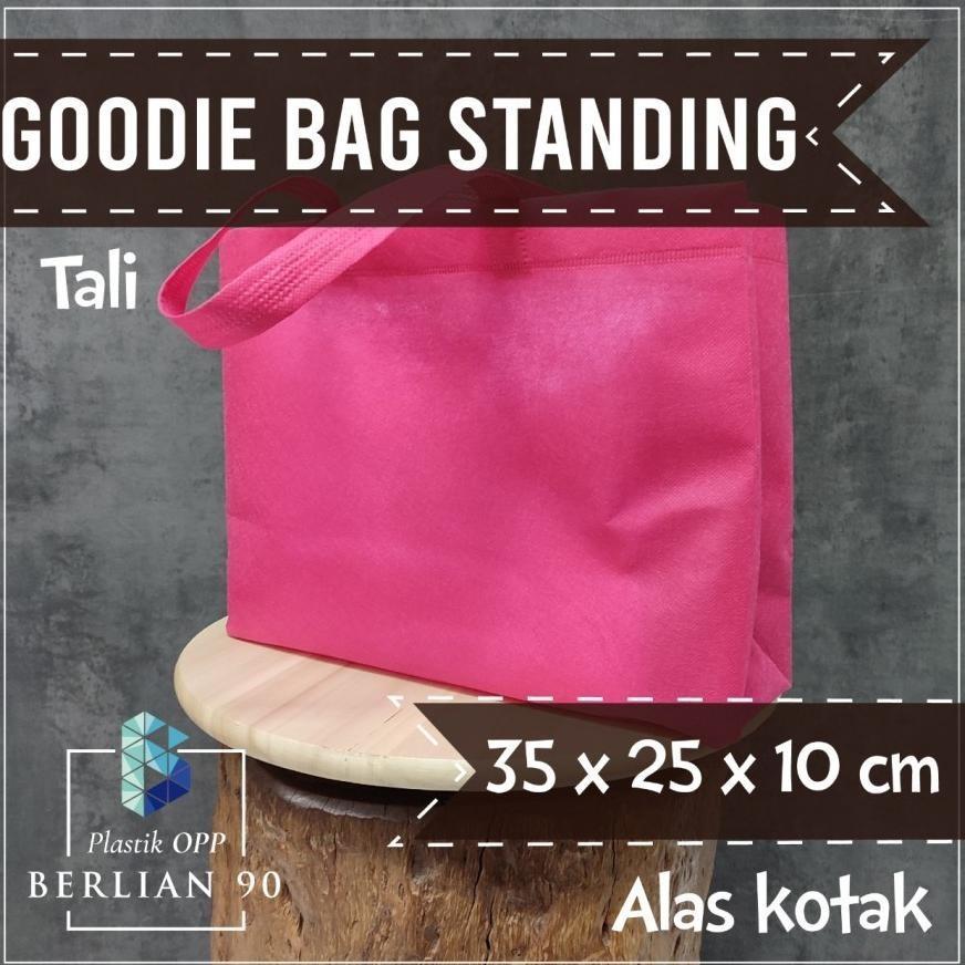 

Hemat Akbar" Goodie Bag Standing Handle 35x25x10 Tas Spunbond Landscape Tas Kain ||