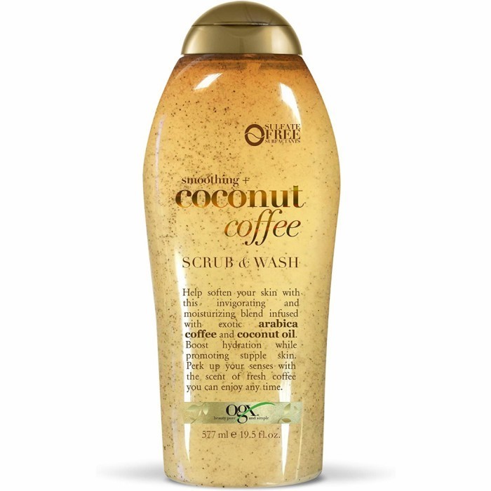 Ogx Smoothing + Coconut Coffee Body Wash & Scrub 19.5 Fl. Oz