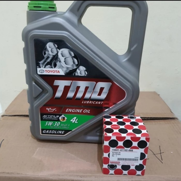 PAKET GANTI OLI TMO 5W-30 4L+FILTER OLI AVANZA, XENIA, CALYA, AGYA