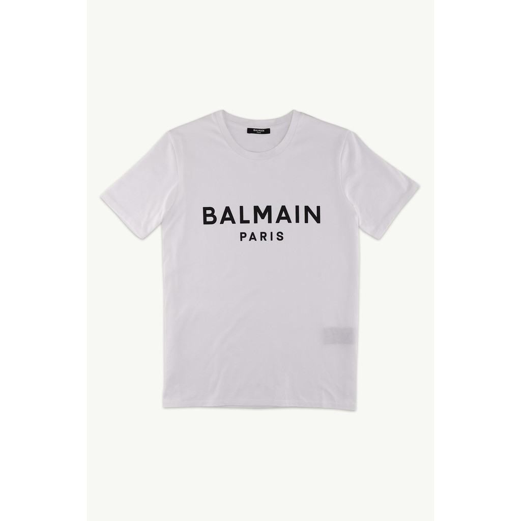 ℬª⎮♍︎𝛂ℹ︎♎︎ Women Balmain Paris Logo Casual Cut T-Shirt in White/Black