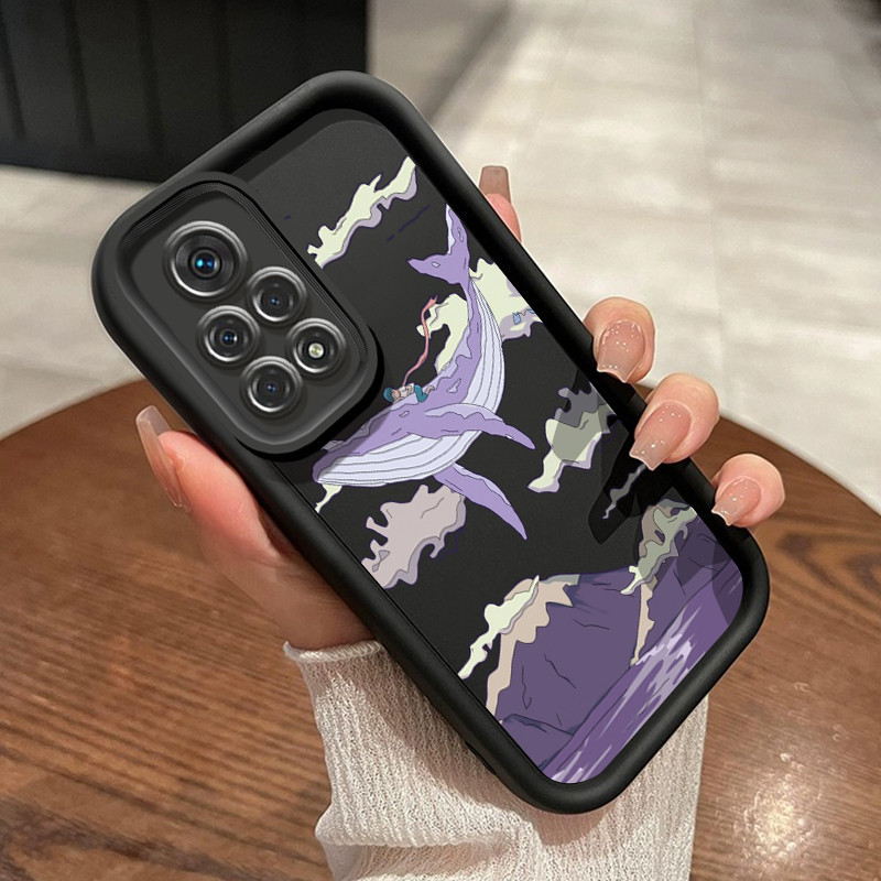 Casing Hp Xiaomi Redmi Note 11 Redmi Note 11s Redmi Note 11 Pro 5G Case lucu pola lumba-lumba yang l