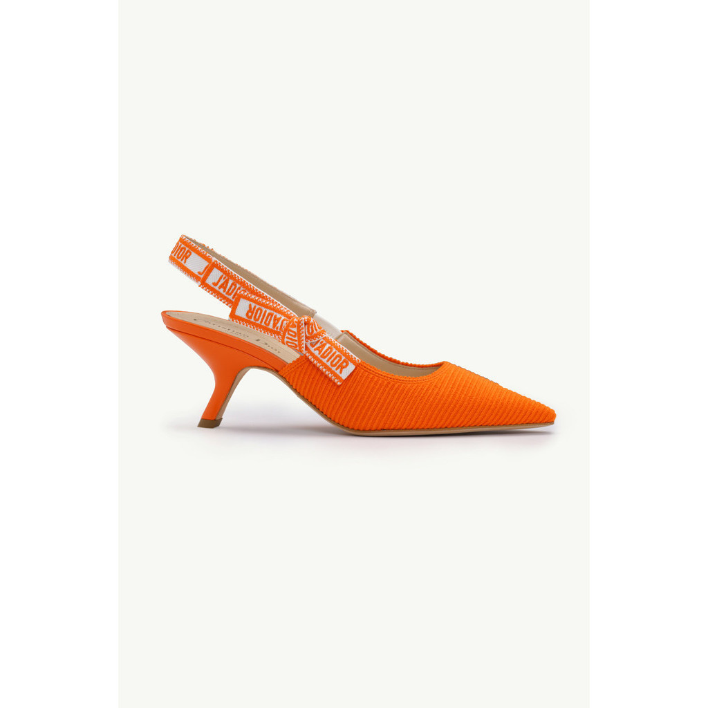 CHRISTIAN DIOR J'Adior Slingback Pumps 65mm in Orange Technical Fabric