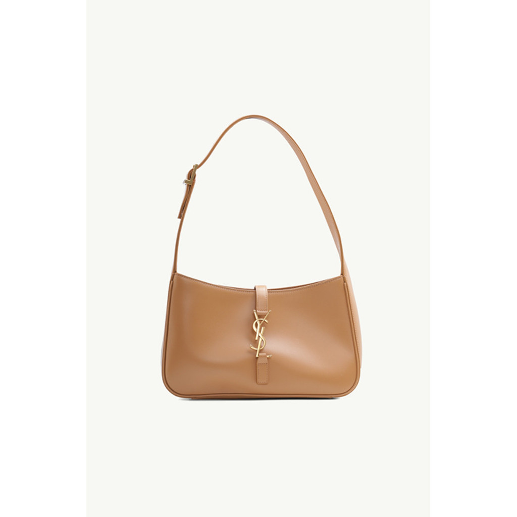 YVES SAINT LAURENT Le 5 A 7 Hobo Bag in Dune Smooth Leather GHW