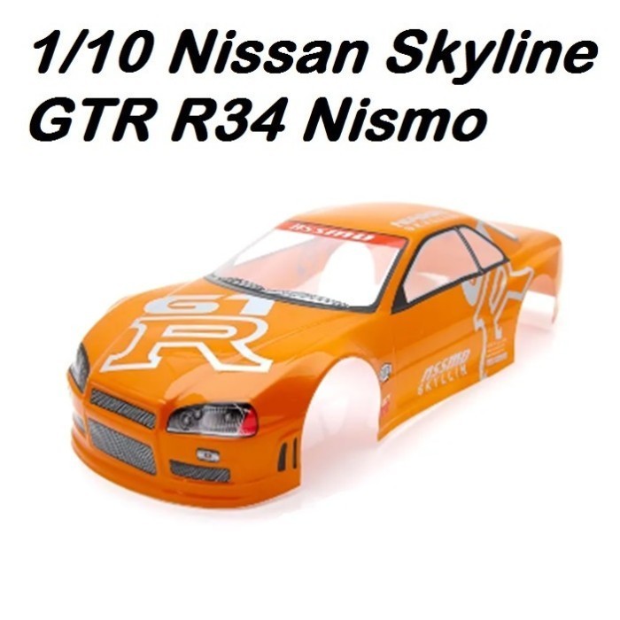 Body Shell Nissan Skyline GTR R34 Nismo 1/10 Rc Drift Rally hsp tamiya