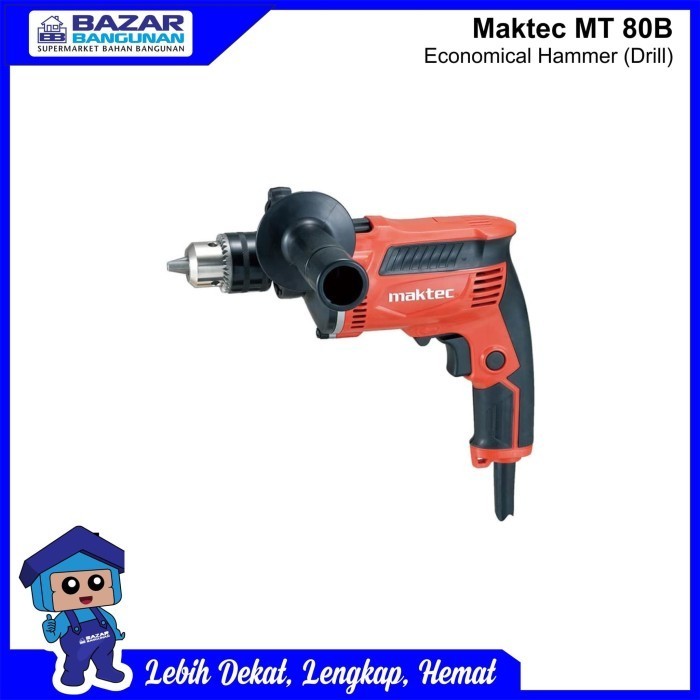 MESIN BOR HAMMER DRILL TANGAN LISTRIK MAKTEC MT 80 B / MT80B / MT 80B