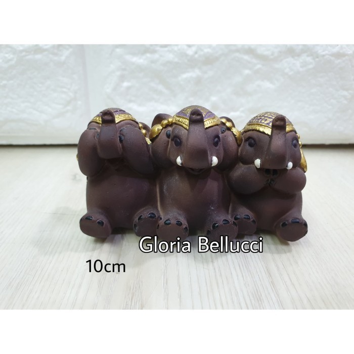 Patung Pajangan Niatur Gajah Bangkok Thailand