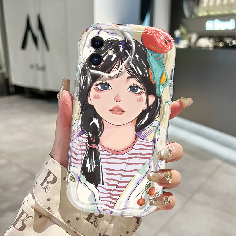Casing Hp iPhone 11 Pro Max 12 Pro Max Case lembut Softcase sarung HP pola Korea perempuan Kesing po