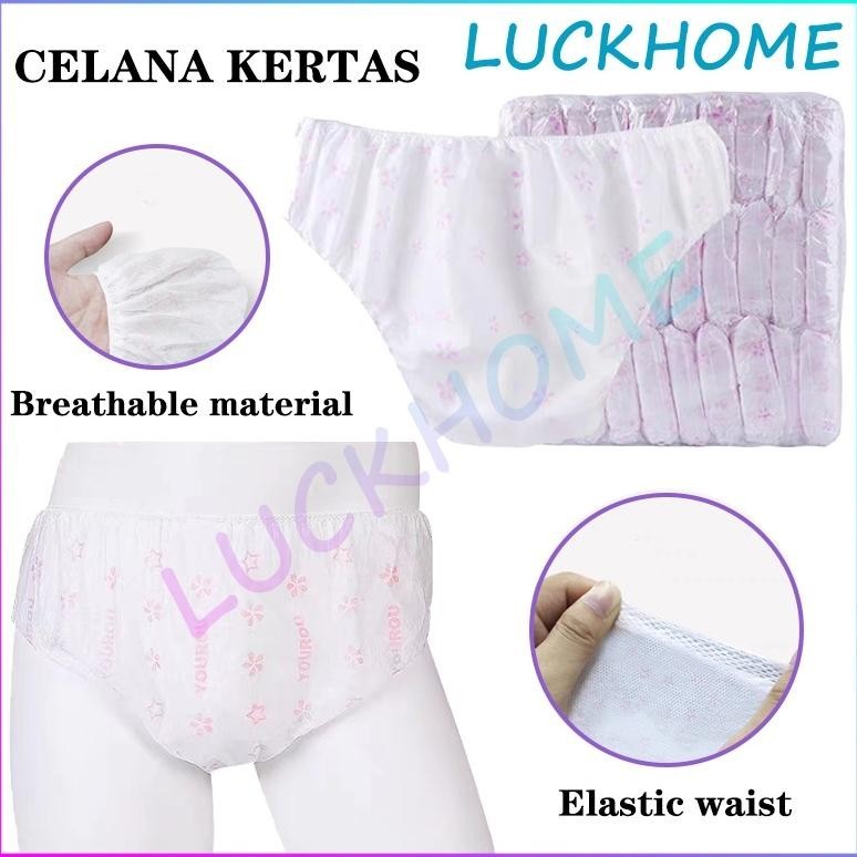 Disposable Travel Underwear CD Kertas Sekali Pakai Celana Dalam Sekali Pakai Wanita