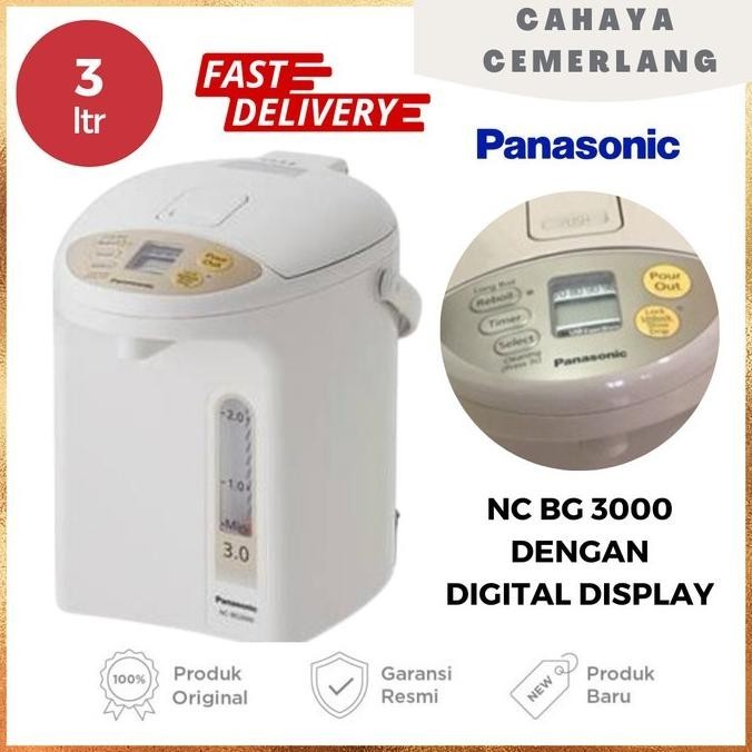 Panasonic Electric Thermo Pot Nc- Bg 3000 ( Beige) Kualitas Premium