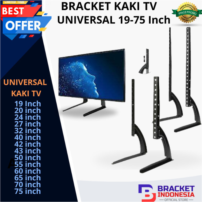 Terlaris kaki TV LED lg sharp samsung dll 32 24 40 inch besi tebal SALE