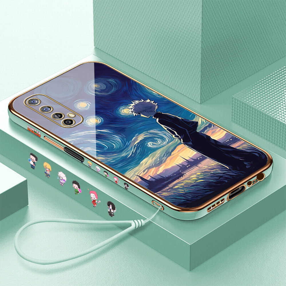 [Pengiriman lokal] Realme 7 8 9 10 Pro + 5G 7I 8I 9I V13 Q5 K10X 5G Casing Ponsel Pola HUNTERxHUNTER