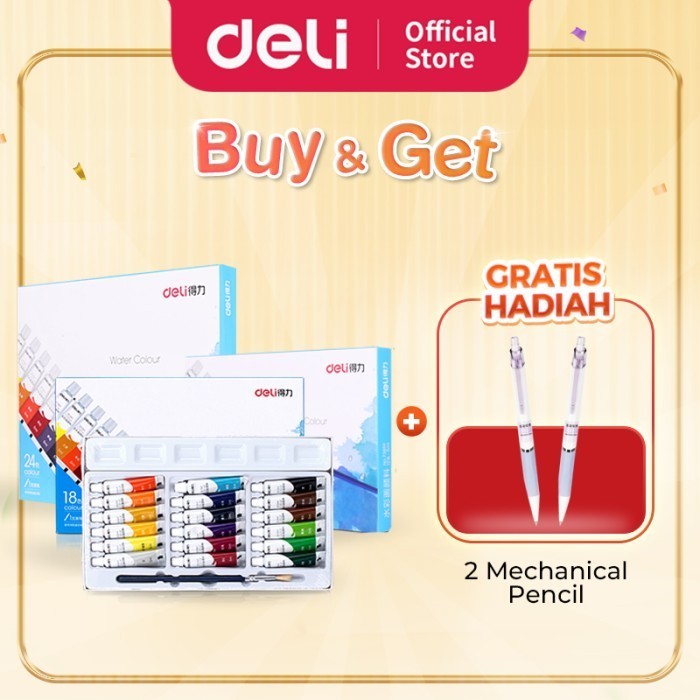 

Deli Water Color Paint / Cat Air Set 5Ml Bersertifikat Aman 738Xx