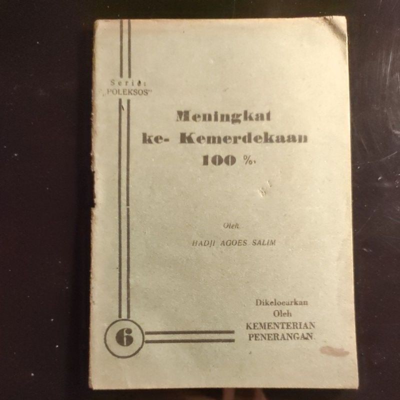 Buku Langka Haji Agus Salim Cetakan 1947 MENINGKAT KE KEMERDEKAAN 100%