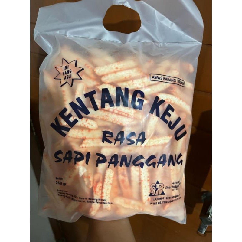 

kentang keju snack rasa sapi panggang Renyah enak kemasan besar