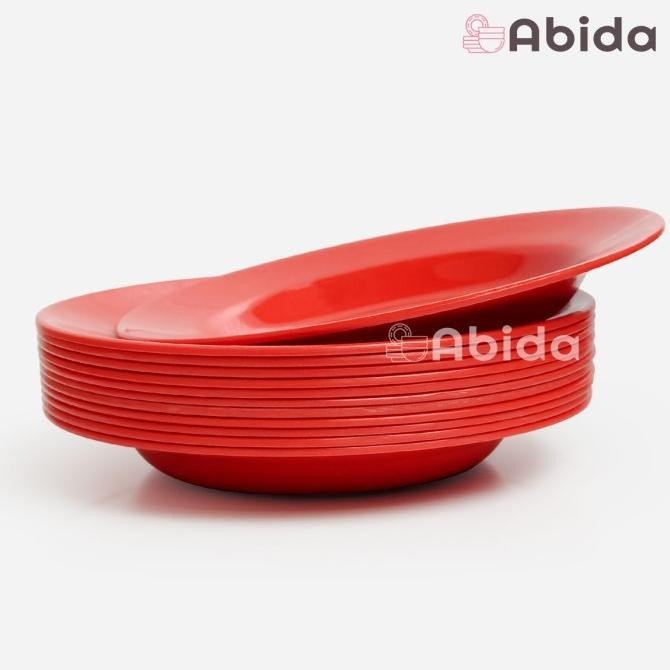 Abida 1 Lusin Piring Melamin 9 Inch - Piring Makan Lusinan Grosir G109