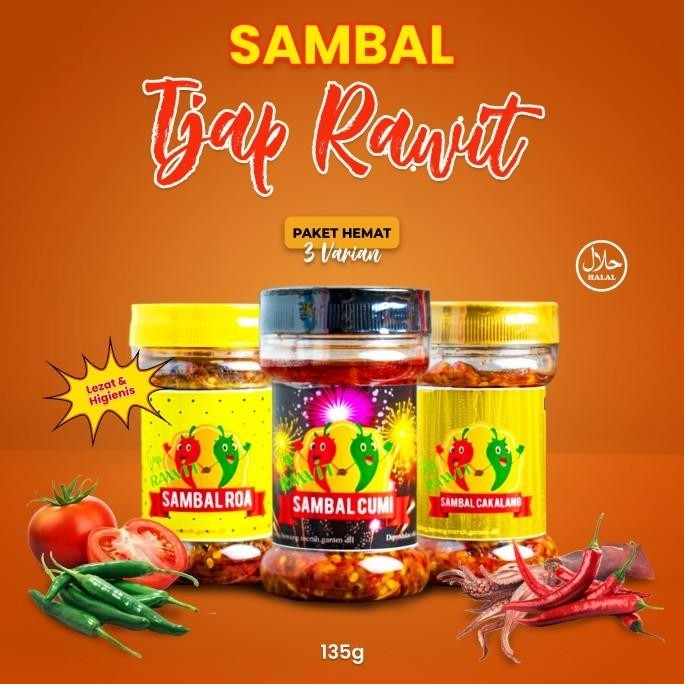 

Sambal cumi / Sambal roa / Sambal cakalang paket 3 varian TB