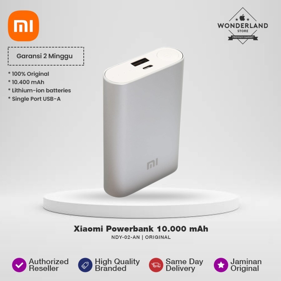 Powerbank Xiaomi 10000 MAH Original - Wonderland Store Bandung