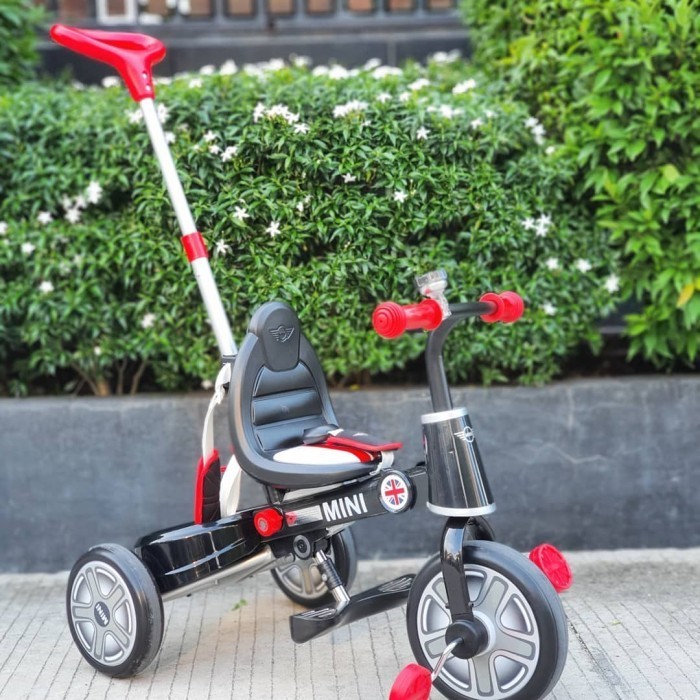 Mini Cooper Fold Tricycle Bike - Rastar - Black - Sepeda Anak