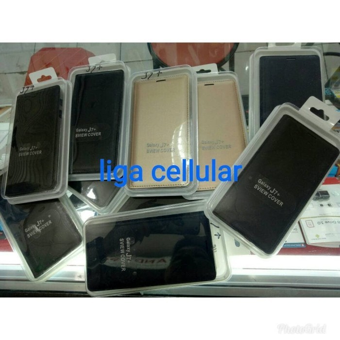 Case Samsung J7Plus J7+ Flip Cover Sarung Buku J7 Plus 2017