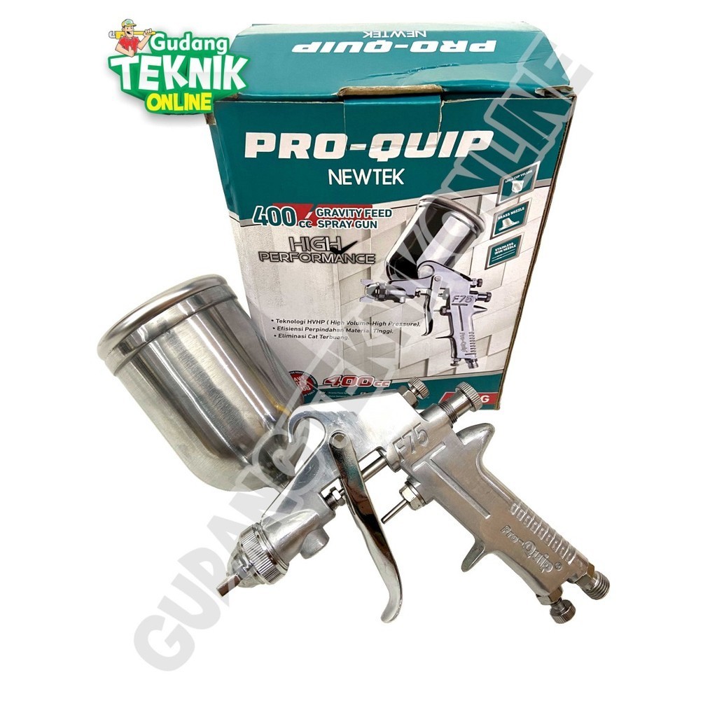 PROQUIP Spray Gun Cat Tabung Atas Bawah F75G F75S PROQUIP / Alat Semprotan Semprotan Cat Spraygun F 